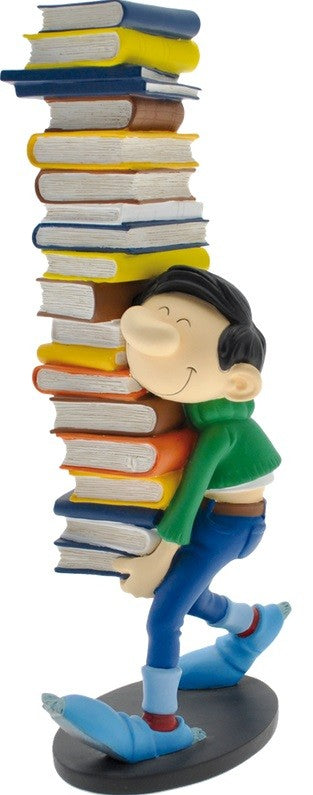 Gaston: Gaston Holding a Pile of Books 26 cm Statue -  - Gadgetz Home