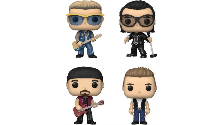 U2 POP! Rocks Vinyl Figure ZooTV - US Exclusive 4-pack - 4-pack, Funko, Funko POP, music, POP! Rocks, special edition, U2 - Gadgetz Home