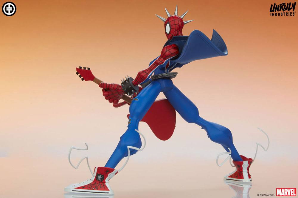 Marvel Designer Series Vinyl Statue Spider-Punk by Tracy Tubera 22 cm - exceptional collecting, limited edition, Marvel, Marvel Comics, Marvel Designer Series, spider-man, spider-punk, Tracy Tubera, unruly industries - Gadgetz Home