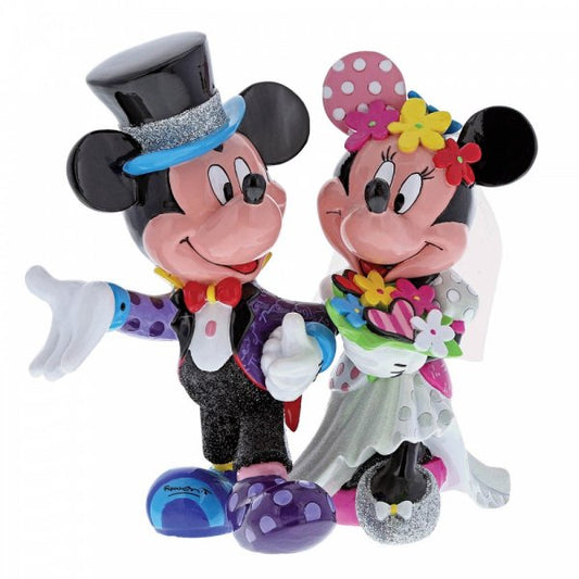 Disney by Britto - Mickey and Minnie Mouse Wedding Figurine 19 cm - britto, Disney, disney showcase collection, enesco, great gift, mickey mouse, minnie mouse, valentine, valentines, wedding - Gadgetz Home