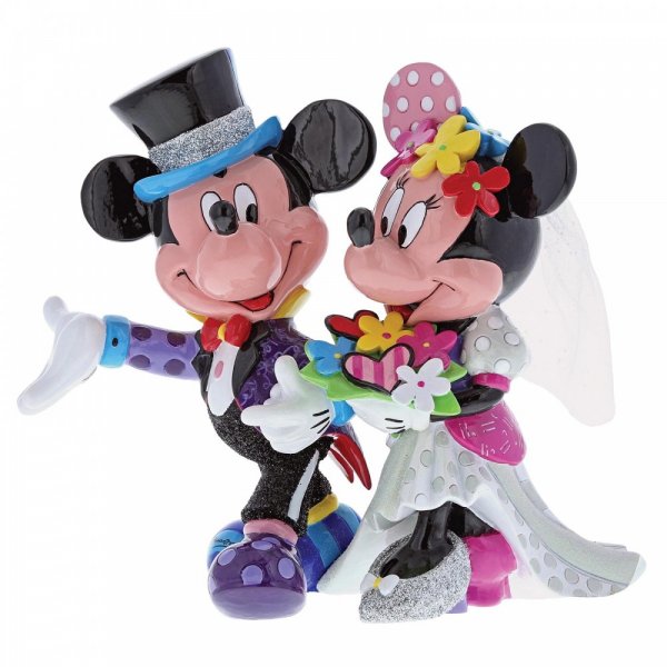 Disney by Britto - Mickey and Minnie Mouse Wedding Figurine 19 cm - britto, Disney, disney showcase collection, enesco, great gift, mickey mouse, minnie mouse, wedding - Gadgetz Home