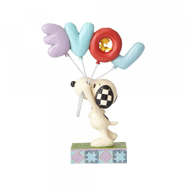 Snoopy with LOVE Balloon Figurine - Jim Shore - enesco, Jim Shore, Peanuts, Snoopy, Snoopy and Woodstock, Snoopy Figurine, valentine, valentines - Gadgetz Home
