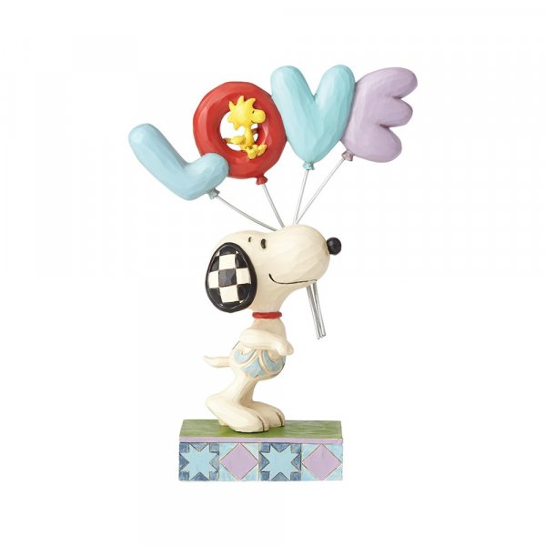 Snoopy with LOVE Balloon Figurine - Jim Shore - enesco, Jim Shore, Peanuts, Snoopy, Snoopy and Woodstock, Snoopy Figurine, valentine, valentines - Gadgetz Home