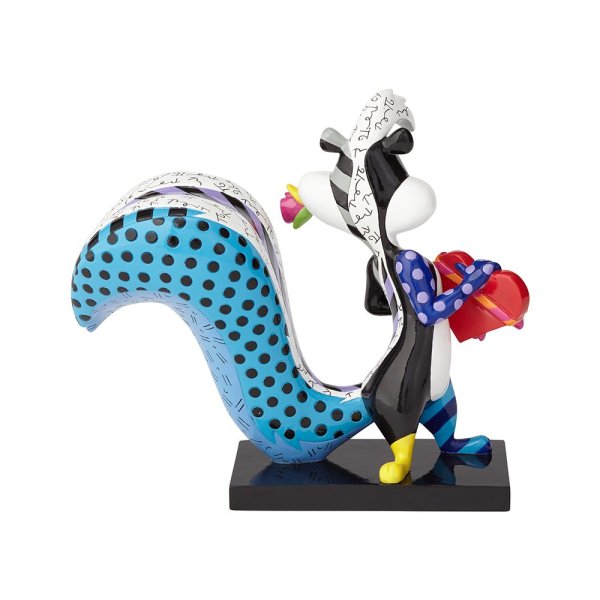 Looney Tunes by Britto - Pepe Le Pew with Flower Figurine 18 cm - britto, enesco, figurines, great gift, looney tunes, Pepe Le Pew - Gadgetz Home