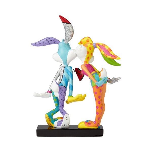 Looney Tunes by Britto - Lola Kissing Bugs Bunny Figurine 21 cm - britto, bugs bunny, enesco, figurines, great gift, lola, lola bunny, looney tunes, valentine, valentines - Gadgetz Home