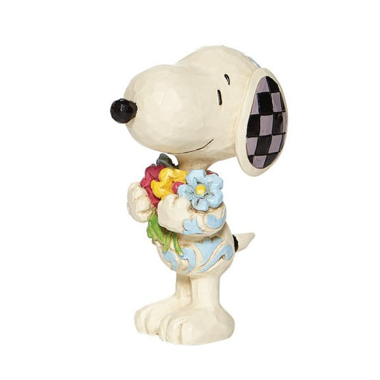 Snoopy with Flowers Mini Figurine - Jim Shore - Jim Shore, Peanuts, Snoopy, Snoopy Figurine, snoopy with flowers - Gadgetz Home