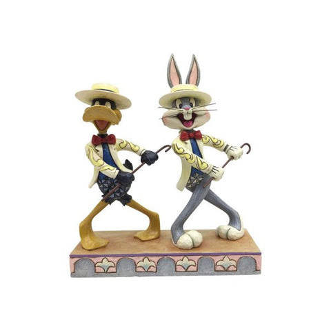 Looney Tunes by Jim Shore - Bugs Bunny and Daffy "On With the Show" - bugs bunny, daffy duck, enesco, great gift, Jim Shore, looney tunes - Gadgetz Home