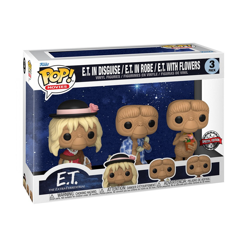 E.T. 40th Anniversary POP! Movies Vinyl Figure E.T. 3-Pack 9 cm - 3-pack, 40th Anniversary, classic movies, E.T., E.T. the Extra-Terrestrial, Funko, Funko POP, special edition - Gadgetz Home
