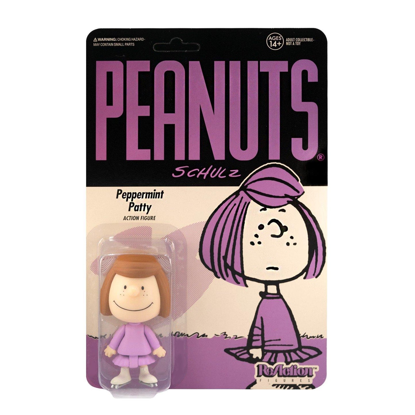 Peanuts Wave 2: Peppermint Patty ReAction Figure 8 cm - Peanuts, Peppermint Patty, Snoopy, super7 - Gadgetz Home