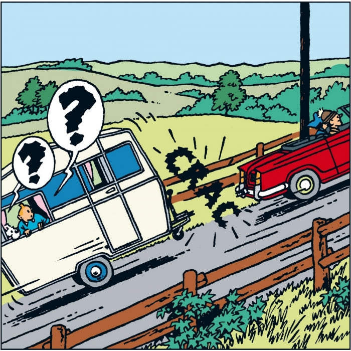 Tintin-Moulinsart Scale car 1/43:  N°20 Tintin and Snowy in the caravan - car, caravan, cars tintin, kuifje, moulinsart, moulinsart car, new arrival, scale car, The Black Island, tintin - Gadgetz Home