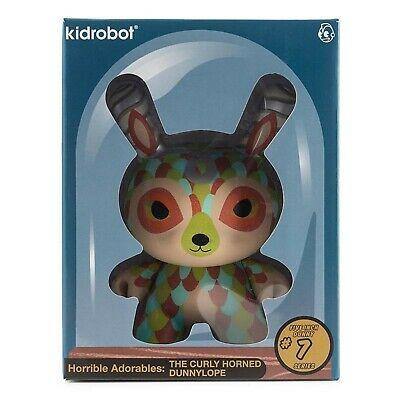 Kidrobot: Curly Horned Dunnylope Dunny by Horrible Adorables 13 cm - Art Toy, Collectible, Curly Horned Dunnylope, Designer Vinyl, Dunny, Horrible Adorables, Kidrobot - Gadgetz Home