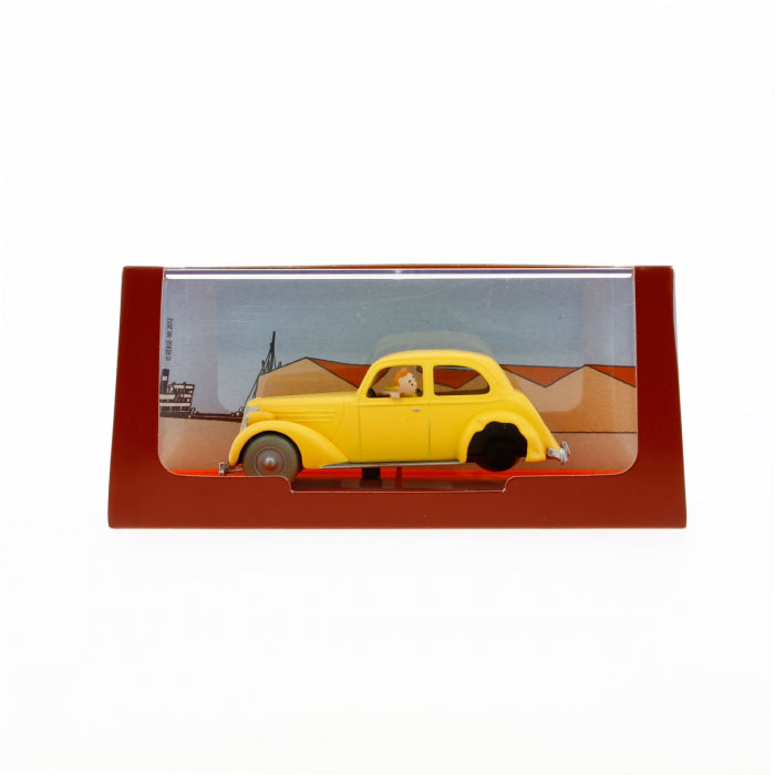 Tintin-Moulinsart Scale car 1/43:  N°10 The Yellow damaged vehicle - car, cars tintin, kuifje, moulinsart, moulinsart car, new arrival, scale car, The Crab with the Golden Claws, tintin, Yellow damaged vehicle - Gadgetz Home