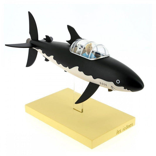 Tintin Statue The Submarine Shark. From the Icons Collection made by Moulinsart - Kuifje, Moulinsart, onderzeeër, shark, shark boat, shark submarine, submarine, Tim, Tintin - Gadgetz Home
