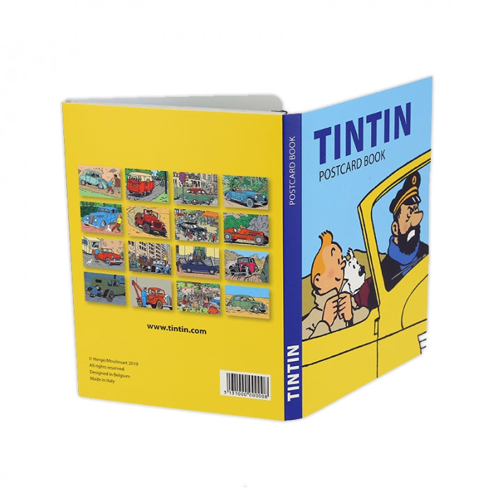 Tintin - Moulinsart  Set of 16 Postcards: Tintin and cars 31310 (10x15cm) - auto kuifje, Kuifje, Moulinsart, New Arrivals, postcard, Tintin, tintin Cards - Gadgetz Home