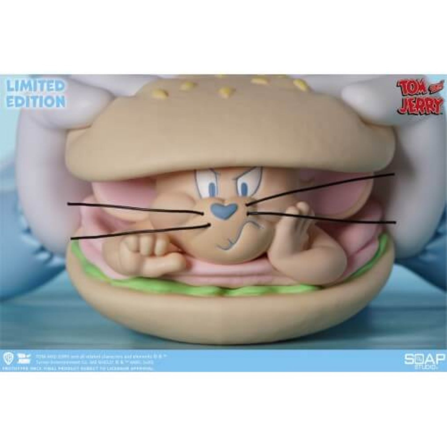 Tom and Jerry Burger Vinyl Bust - Lagoon Blue Version - Limited Edition - Art Toy, Blue Version, Busts, Exclusive, Jerry's Burger, New Arrivals, soap studios, tom and jerry, tom&jerry - Gadgetz Home