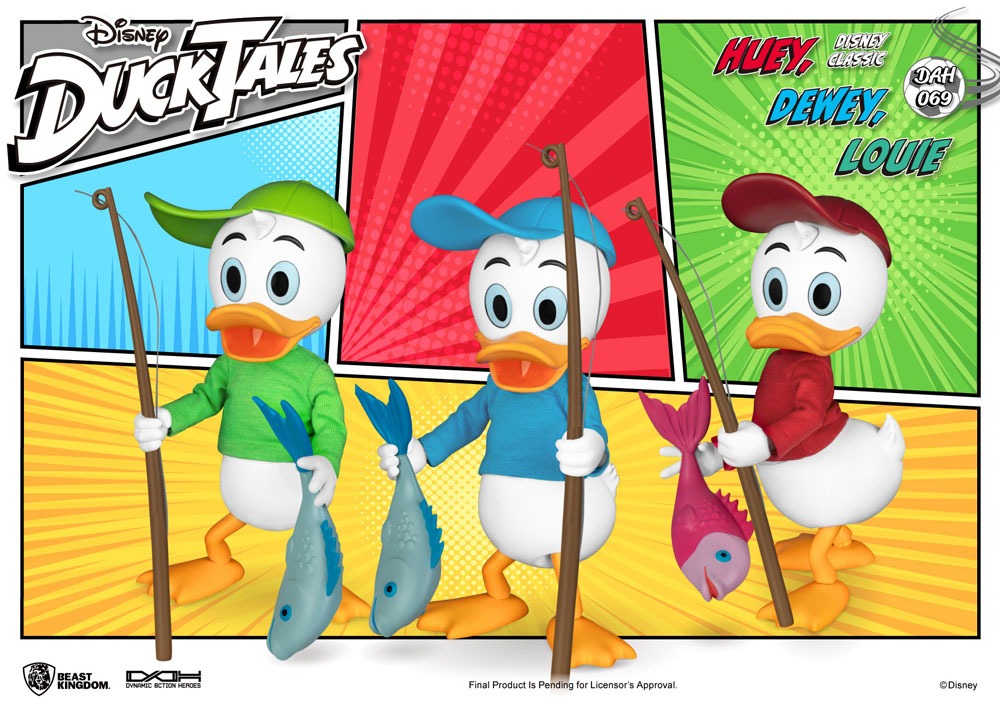 DuckTales Dynamic 8ction Heroes Action Figure 3-Pack Huey, Dewey & Louie 10 cm - Beast Kingdom, Disney, ducktales, Dynamic 8ction Heroes - Gadgetz Home