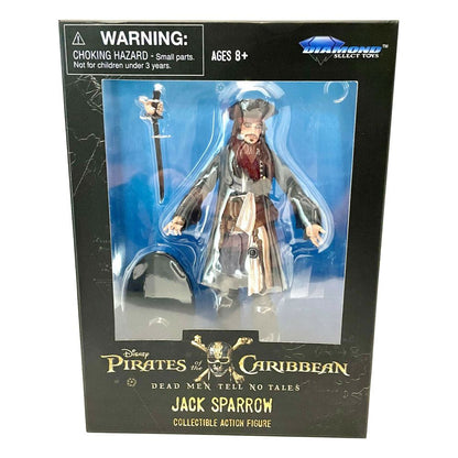 Pirates of the Caribbean Dead Men Tell No Tales Select Action Figure Jack Sparrow Walgreens Exclusive 18 cm - action figure, diamond select toys, Exclusive, jack sparrow, Pirates of the Caribbean, walgreens exclusive - Gadgetz Home