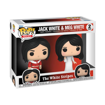 The White Stripes POP! Rocks Vinyl Figures 2-Pack Jack White & Meg White - 2-pack, Funko, Funko POP, music, POP! Rocks, The White Stripes - Gadgetz Home