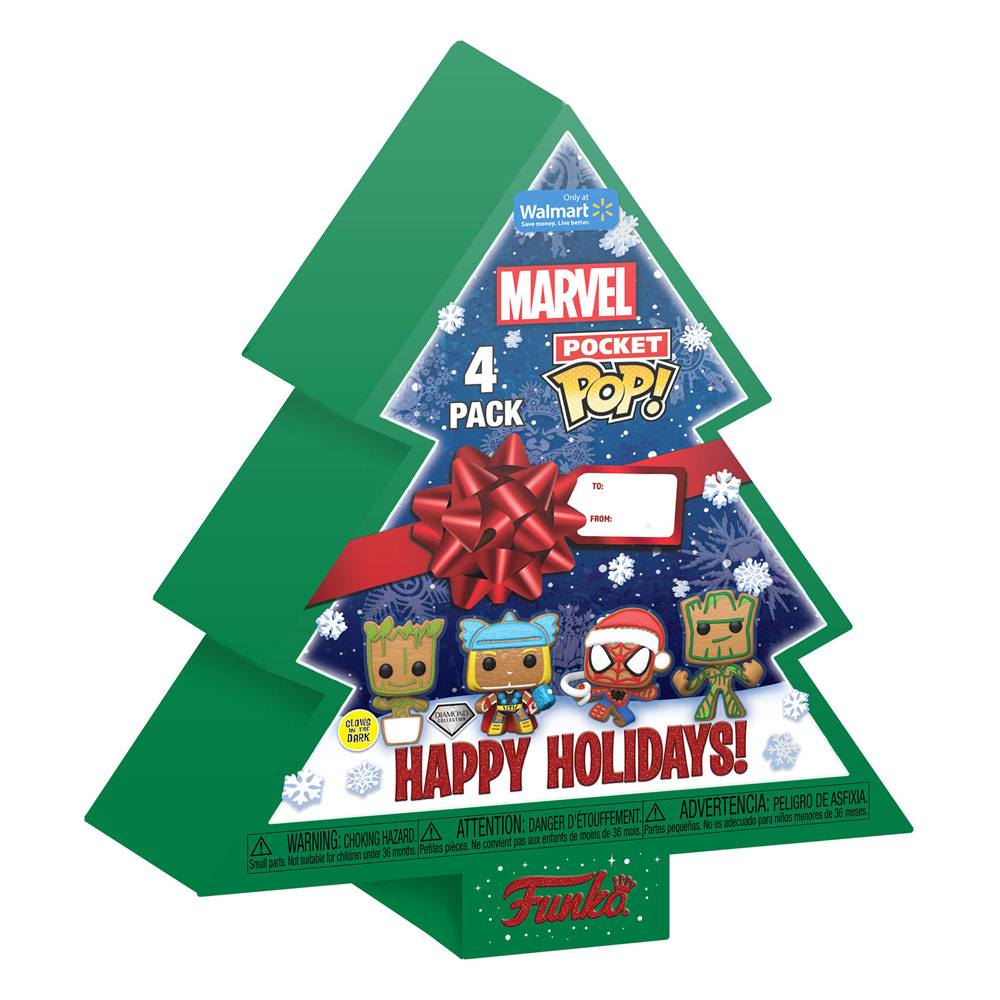 Marvel Holiday Pocket POP! Vinyl Figures 4-Pack Tree Holiday Box - collectors box, Funko, Funko POP, great gift, Holiday, Marvel, pocket pop - Gadgetz Home