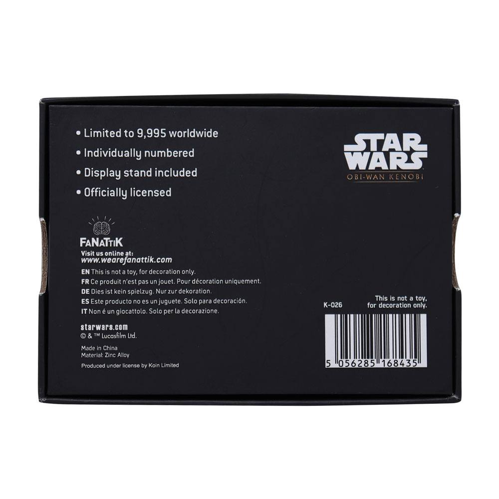 Star Wars Collectible Ingot Obi-Wan Kenobi Limited Edition - collectors item, fanattik, limited edition, metal ingot, Obi-Wan Kenobi, Star Wars - Gadgetz Home