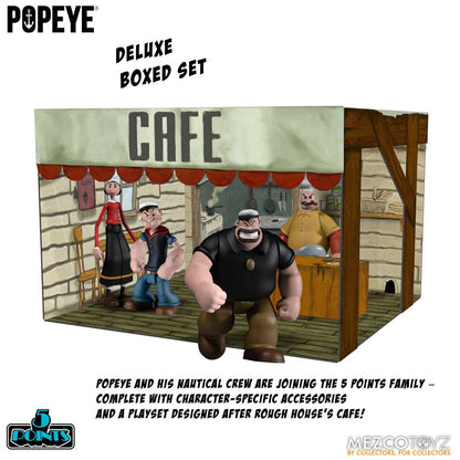 Popeye 5 Points Action Figures Deluxe Box Set 9 cm - action figure, collectors box, Mezco, New Arrivals, Popeye, retro, retro toys - Gadgetz Home
