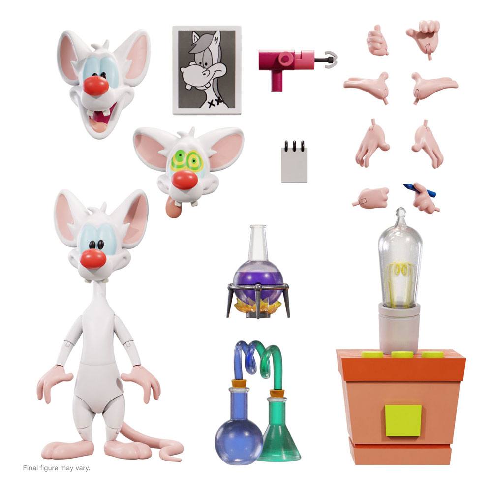 Animaniacs Ultimates Action Figure Pinky 18 cm - action figure, animaniacs, brain, collectors item, pinky, pinky and the brain, super7, tv, tv series, ULTIMATES! figure - Gadgetz Home